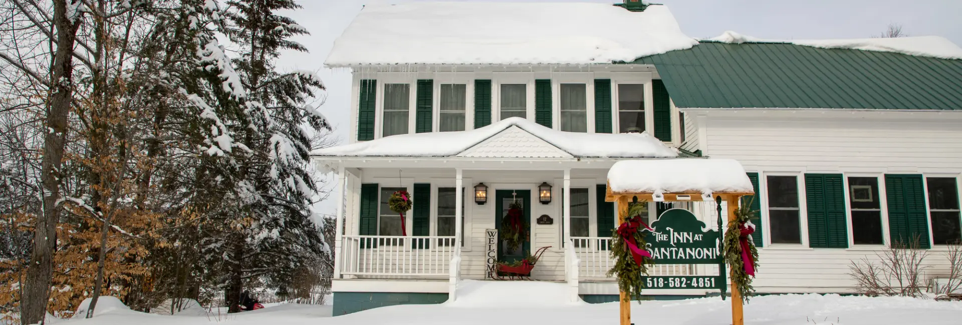 Hub lodging in the winter.