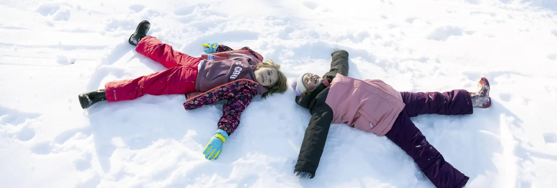 Kids playing in the snow.