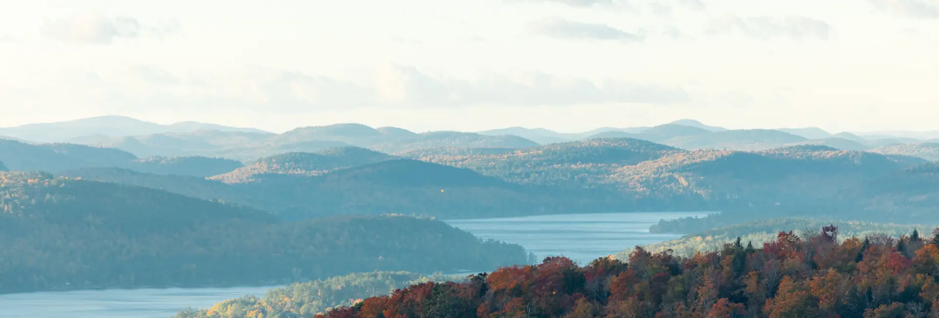 A fall mountain range. 