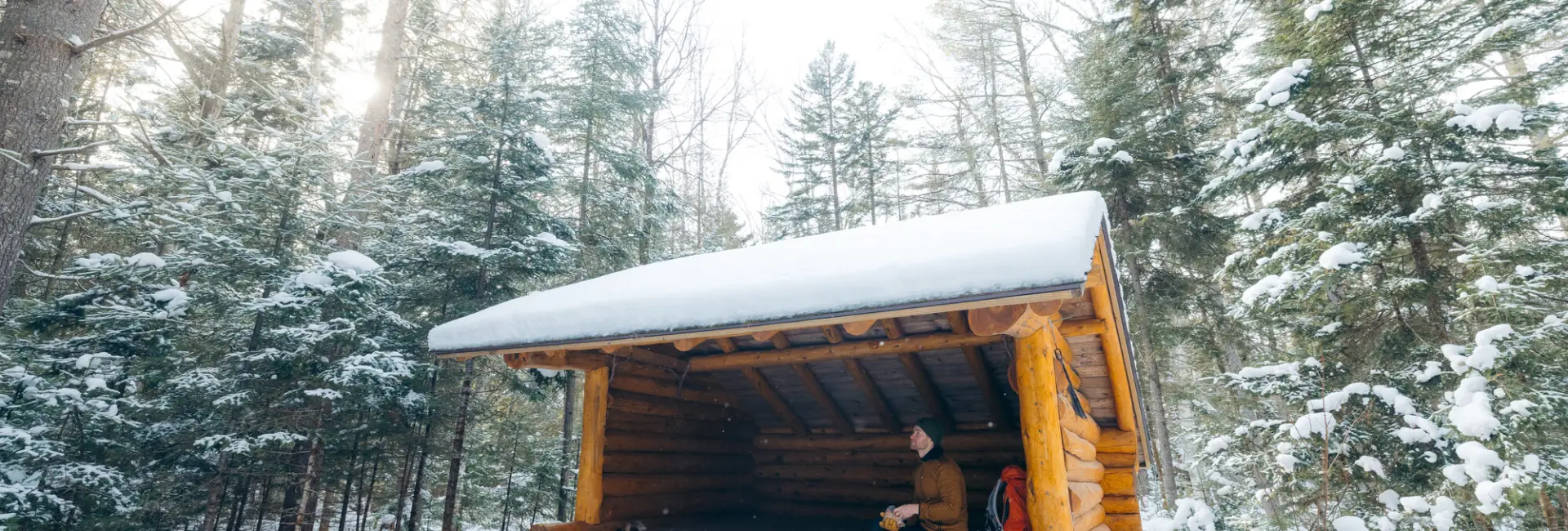  A lean-to in the winter.