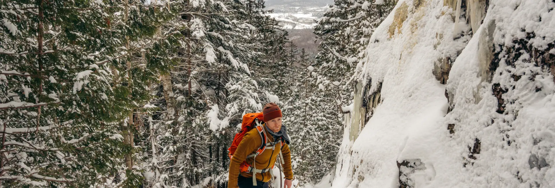 Winter hiking in the Hub.