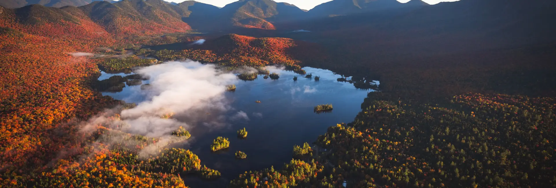 Views of Elk Lake in the fall.