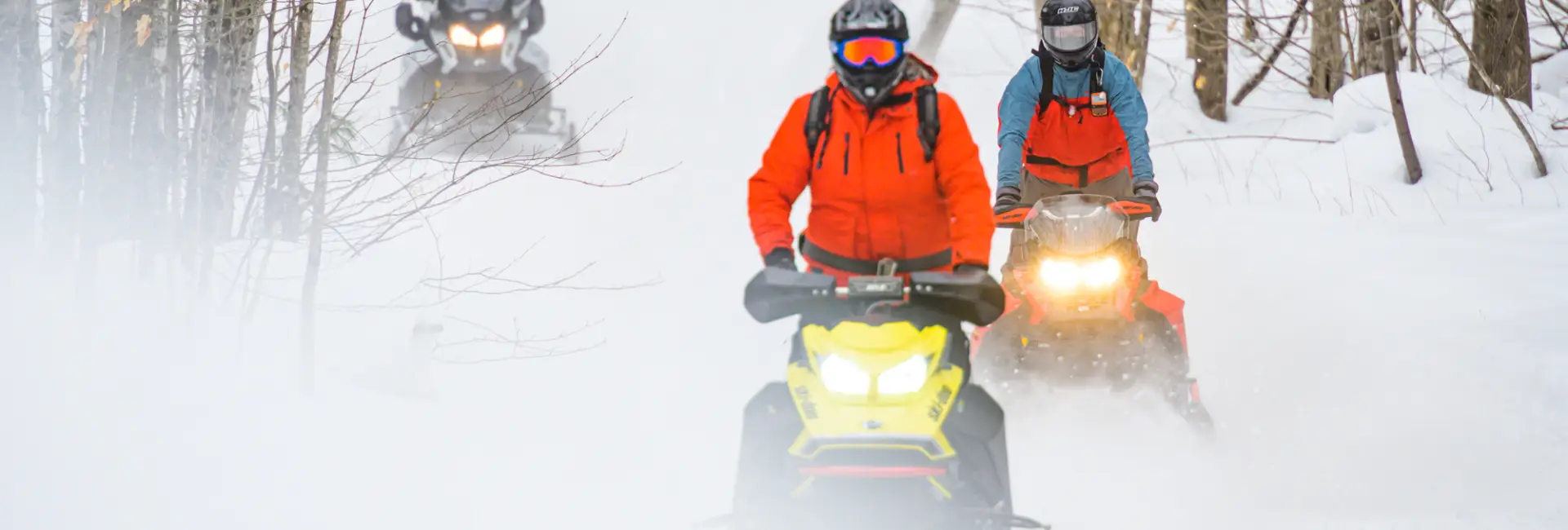 Snowmobiling in Minerva.