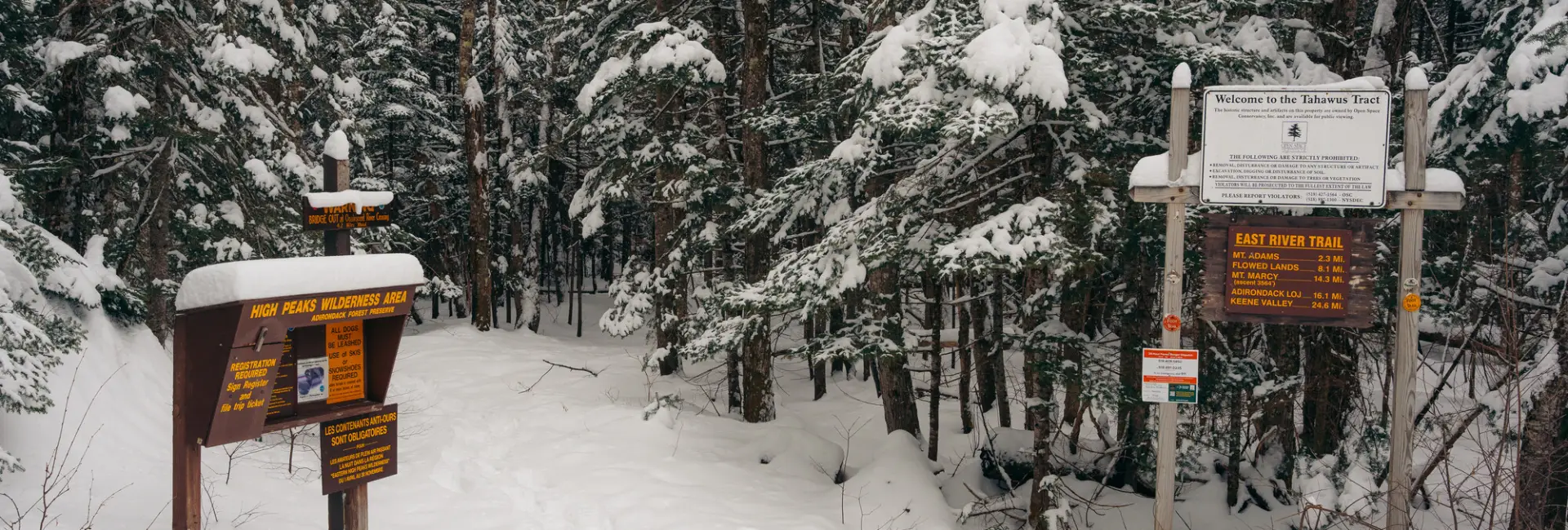 Winter trailheads in the Hub.