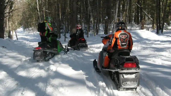The Adirondack Hub area has many snowmobile trails.