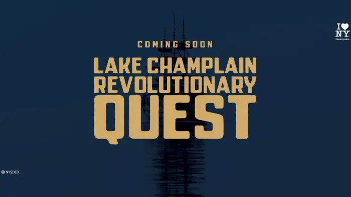 A banner for the Lake Champlain Revolutionary Quest.