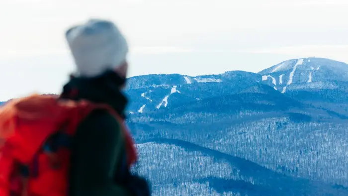 A hiker's silhouette 