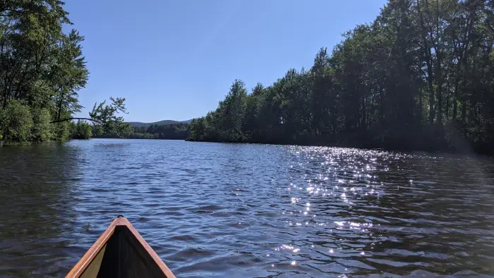 Tip of a canoe on the Schroon River