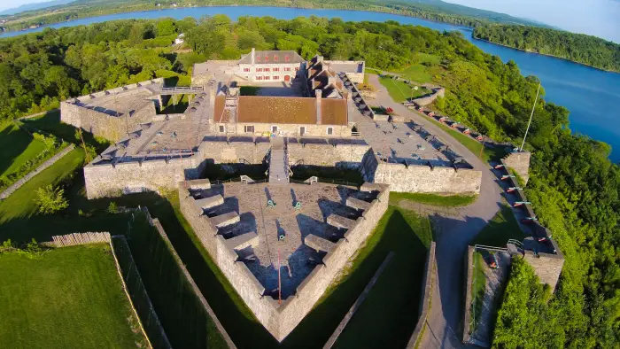 aerial view of Fort Ticonderoga