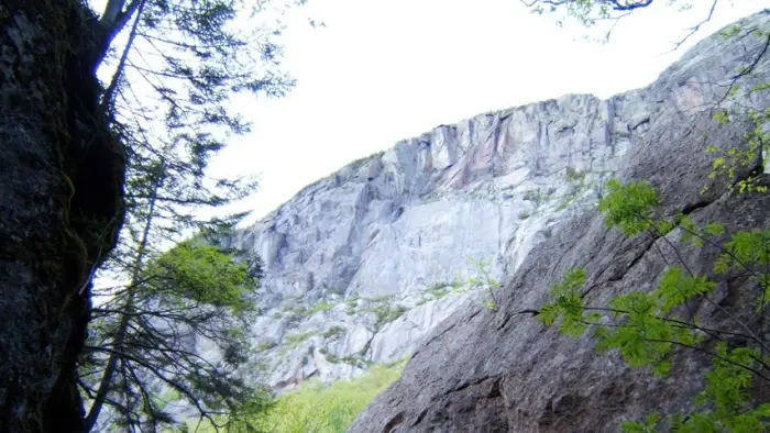 Wallface is a popular rock climbing destination.
