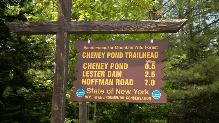 As seen here&#44; Cheney Pond is only the first stop in a lovely network of trails.