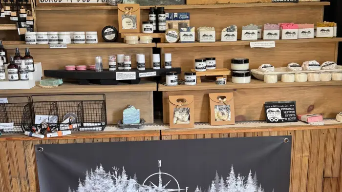 A display from North Road Soap Co