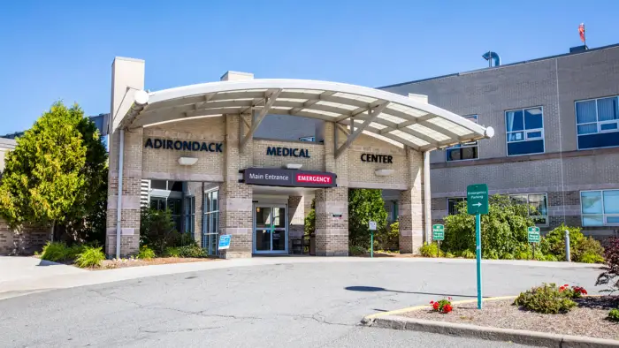 exterior of the adirondack medical center saranac lake