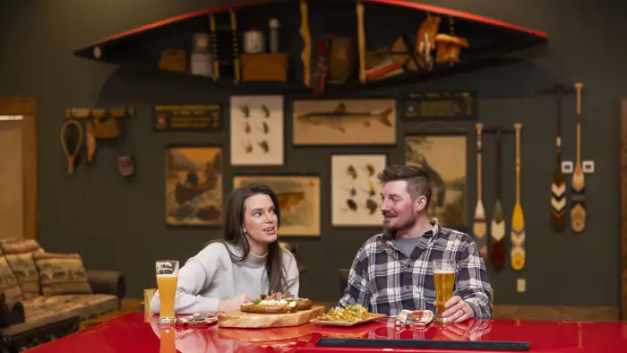 people eatingin the bevy