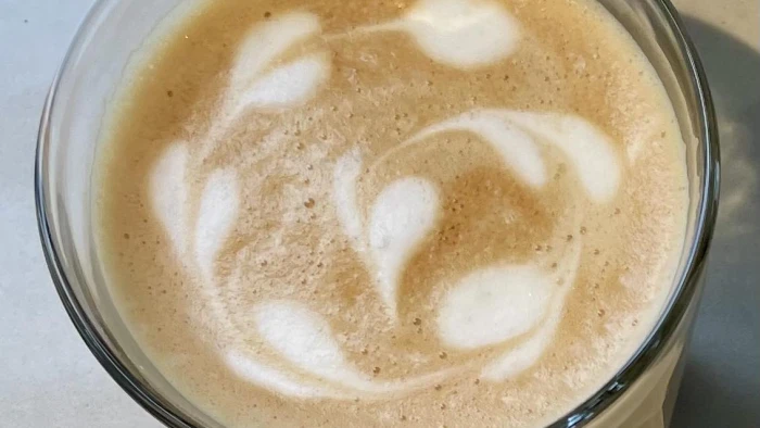 A fancy latte at Waypoint Cafe