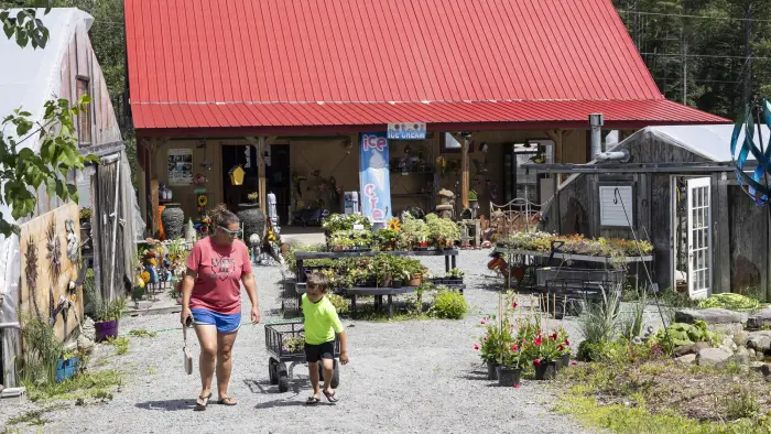 farm store with family