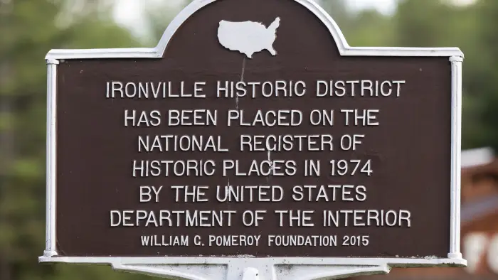 Ironville historic marker