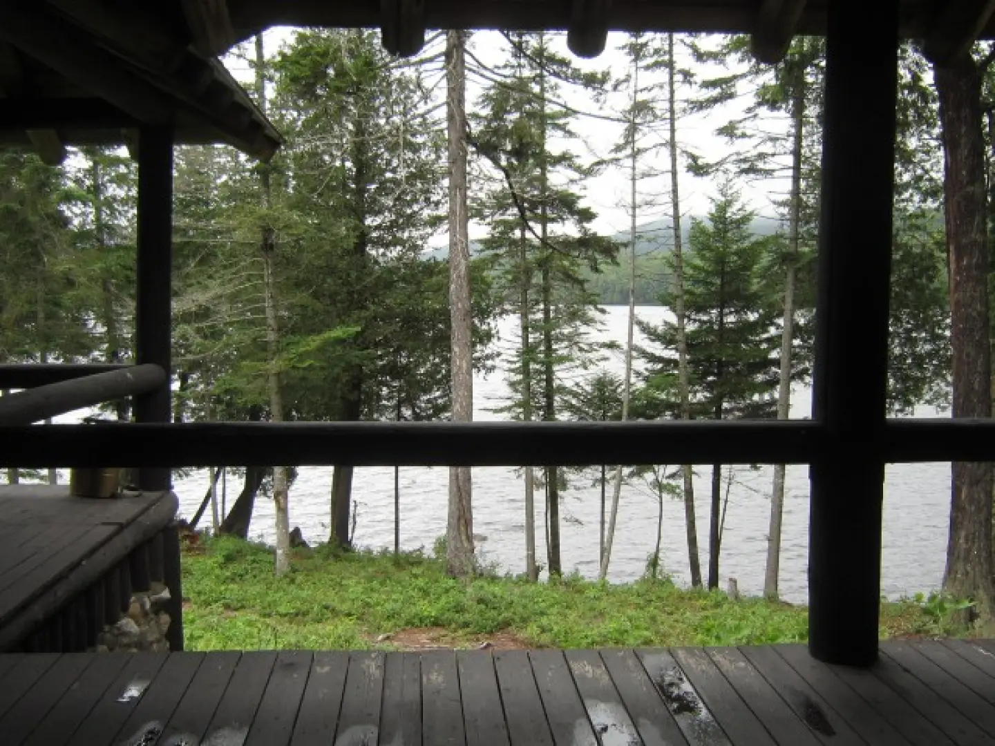 It's raining? Head for the porch at Camp Santononi.