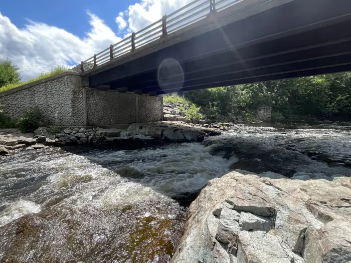 view from under the bridge