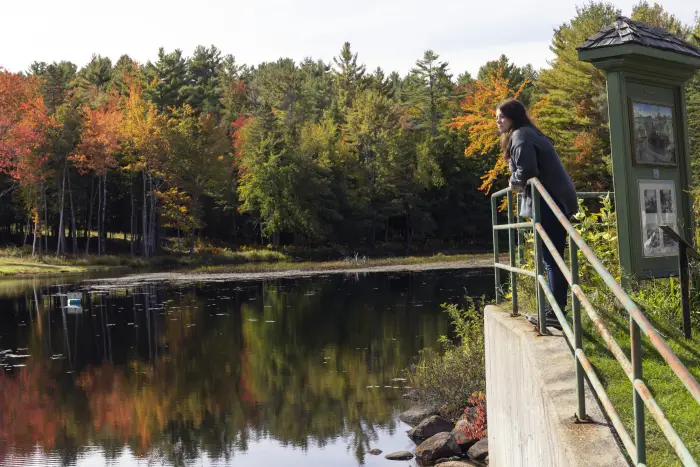 Woman looking out at the water