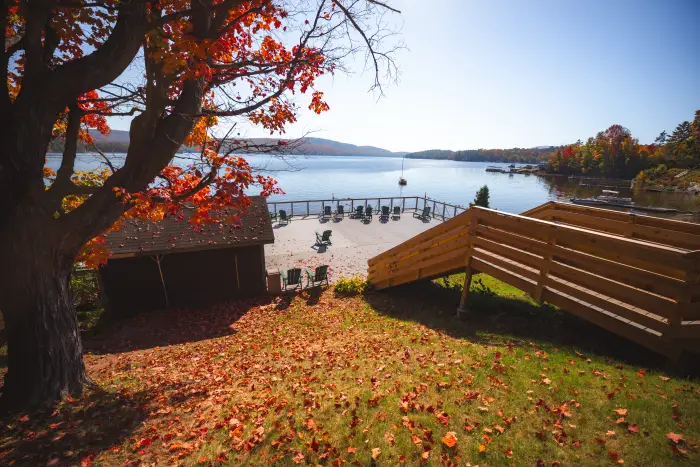 Fall view from the Lodge at Schroon Lake