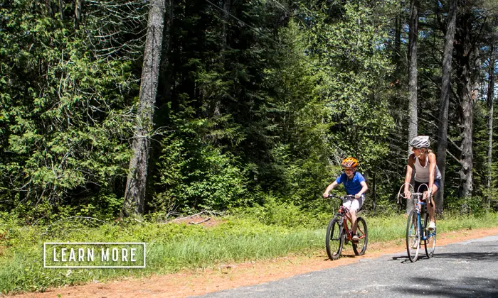 Cycling the roads of the Adirondack Hub is the perfect family activity.