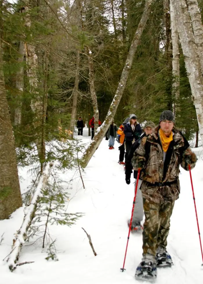 The AIC makes for great snowshoeing. Image courtesy of Newcomb AIC.