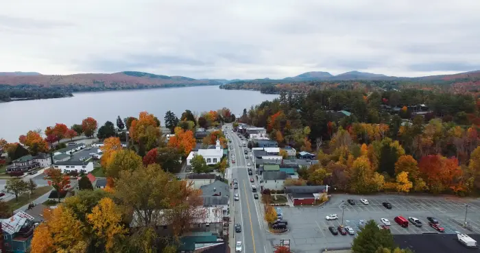 Aerial View of Main St Schroon Lake