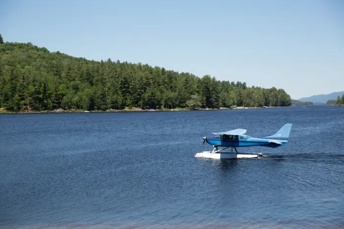 A float plane also known as a sea plane.